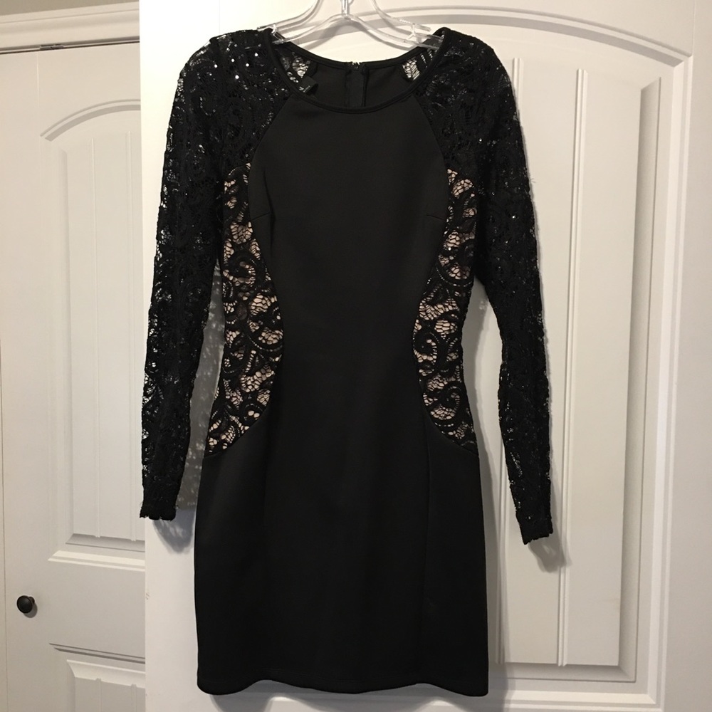 Black lace dress